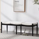 Upholstered Dining Bench with Wood Legs