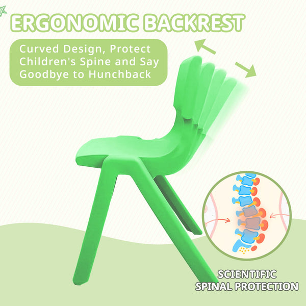 Stackable Kids Plastic Chairs Set for Classroom & Daycare