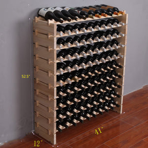 Freestanding Wooden Wine Rack Cabinet