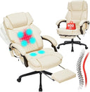 Massage Office Chair with Footrest, Heat & Reclining – 400 lbs Capacity