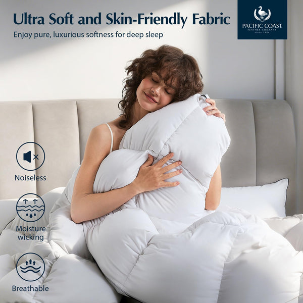 White Goose Feather Down Comforter – All Season Duvet Insert