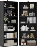 6-Tier Bookcase Set of 2 – Floor Standing Display & Storage Shelves 70"