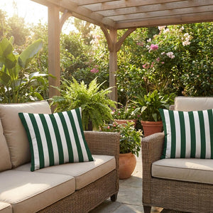 Outdoor Square Throw Pillows Set of 2 – 20"x20" All-Weather Spun Polyester