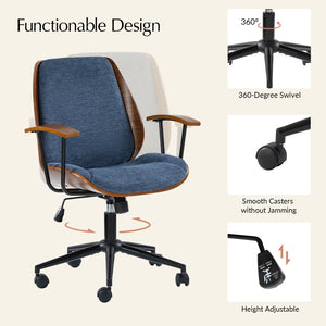 Solid Wood Rocking Office Chair