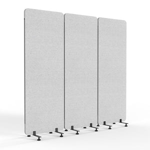 Freestanding Room Divider Screen with Wheels – Tackable Polyester Panels