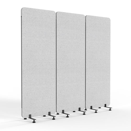 Freestanding Room Divider Screen with Wheels – Tackable Polyester Panels