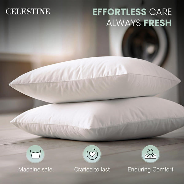Microfiber Bed Pillows Set of 4 – Down Alternative, Queen & King