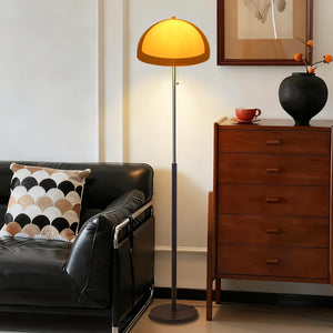 Mushroom Floor Lamp 60" Orange Mid Century Globe Acrylic Standing Lamp