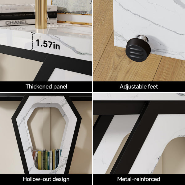 47" Console Table – Marble Texture