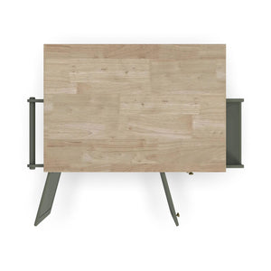 Rolling Kitchen Island Cart with Drop-Leaf Breakfast Bar