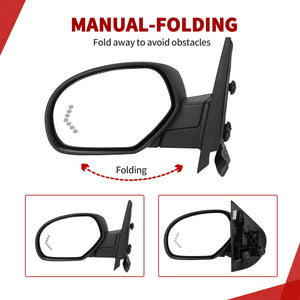 Power-Adjustable Folding Tow Mirrors with LED Turn Signal – Chevy/GMC Truck Pair