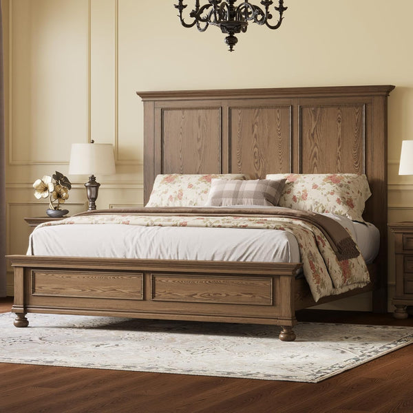 Solid Wood 3-Piece King Bedroom Set with Nightstands