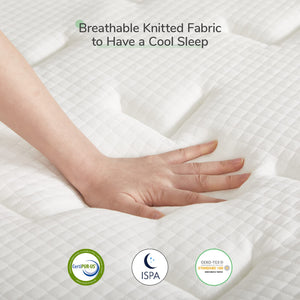 Hybrid Gel Memory Foam Mattress – Medium Firm with Pillow Top