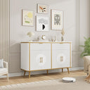 47.2" Fluted Buffet Storage Cabinet with Drawers & Adjustable Shelves