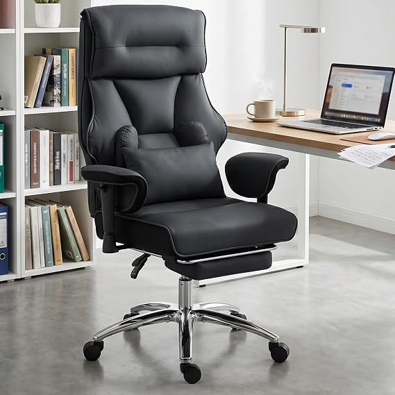 Heavy Duty Leather Office Chair 400lbs Big & Tall Executive Ergonomic
