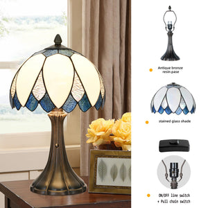 Tiffany Stained Glass Lotus Table Lamp