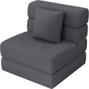 Convertible Folding Sofa Bed Sleeper Chair – Corduroy Floor Couch with Pillow