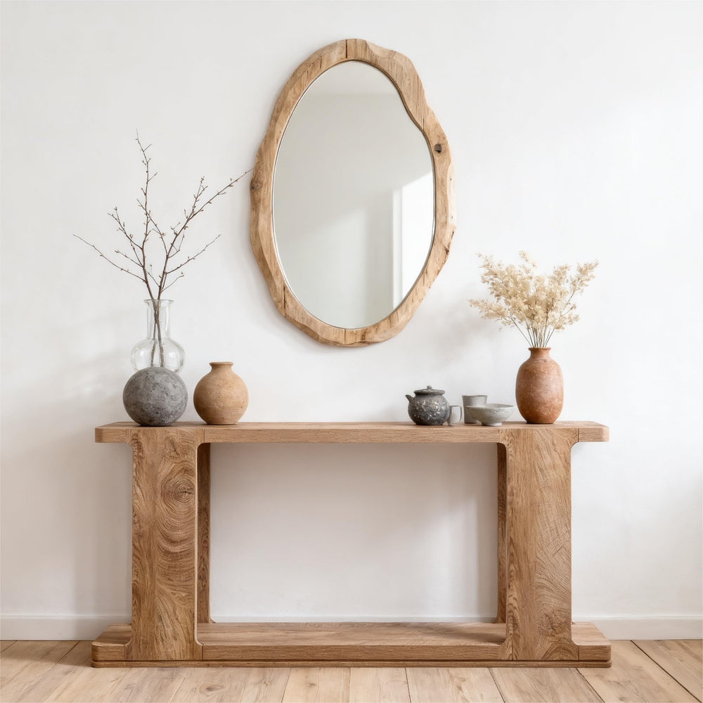 63-Inch Modern Console Table with 2-Tier Storage
