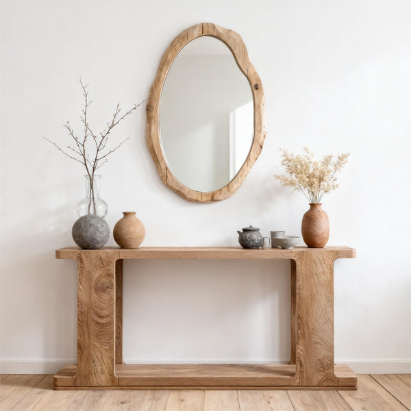 63-Inch Modern Console Table with 2-Tier Storage