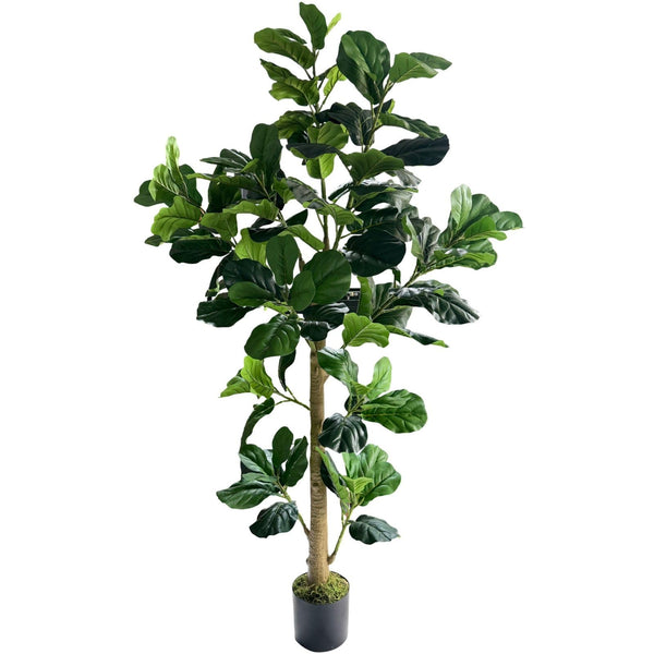 6ft Artificial Fiddle Leaf Fig Tree – Indoor Faux Ficus Lyrata Plant