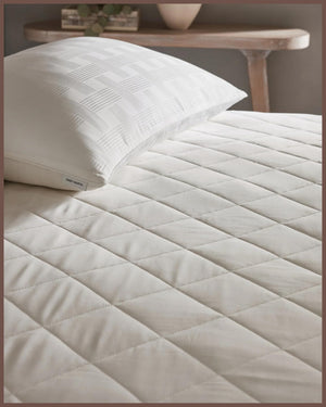 Bamboo Cooling Mattress Topper with Elastic Hem