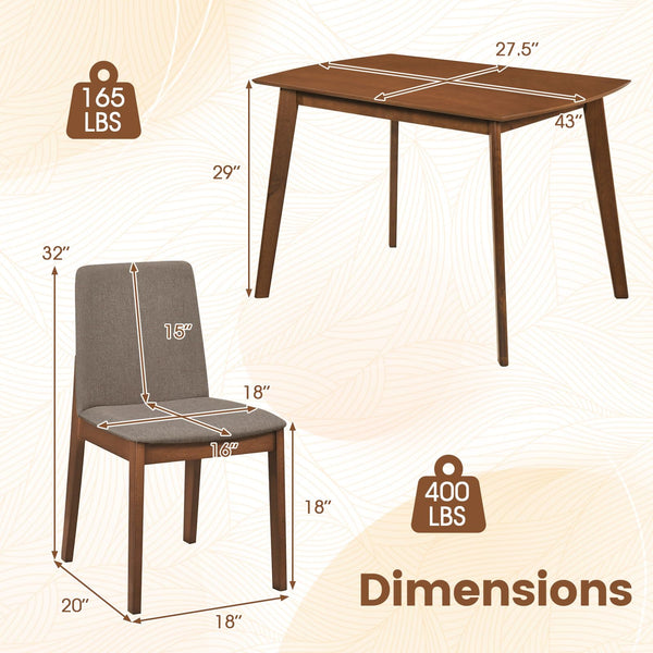 5-Piece Dining Table Set for 4