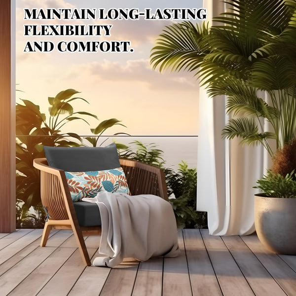 6-Piece Outdoor Deep Seating Cushion Set – Waterproof, Fade Resistant, Grey