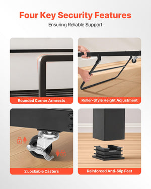 Metal Daybed Frame with LED Light & Charging Station