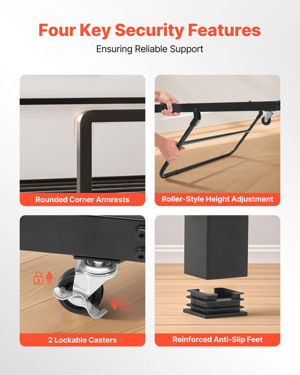 Metal Daybed Frame with LED Light & Charging Station