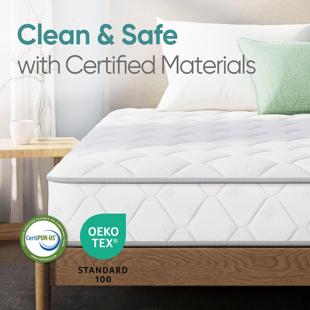 Hybrid Innerspring Mattress – Gel Memory Foam | Twin, Full, Queen, King | 8", 10", 12"