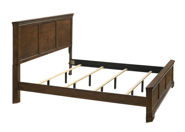 Traditional Wood Panel Bedroom Set – Antique Walnut