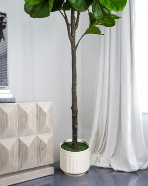 6ft Artificial Fiddle Leaf Fig Tree with Planter