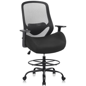 Ergonomic High-Back Drafting Chair with Lumbar Support