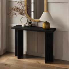 Fluted Console Table with Cross Base