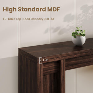 Garvee 70.9-Inch Entryway Table, Wooden Farmhouse Console Table, Thick Sofa Table Behind Couch Table, Long Console Tables for Entryway Living Room, Walnut