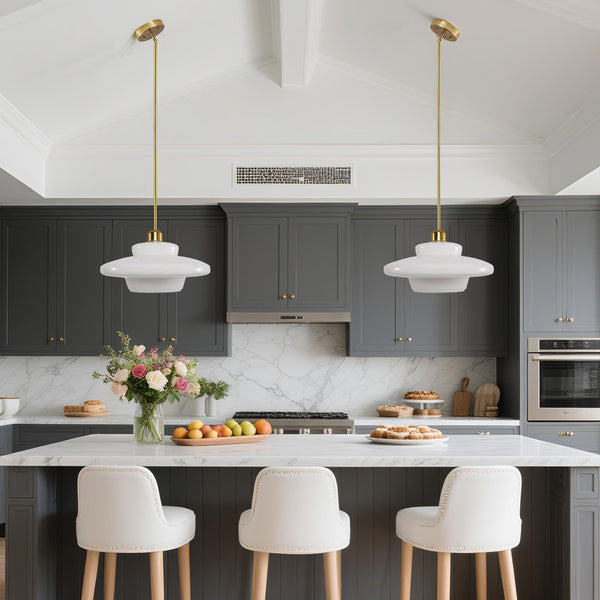 Mid-Century Modern Glass Pendant Light