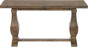 Farmhouse Flip-Top Console Dining Table – Solid Pine Wood