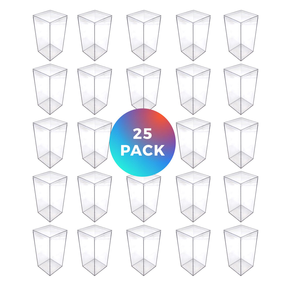 Clear Acrylic Display Boxes with Lids – Set of 25