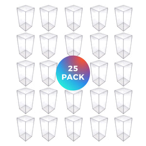 Clear Acrylic Display Boxes with Lids – Set of 25
