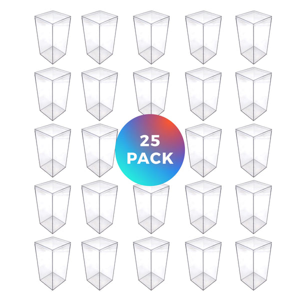Clear Acrylic Display Boxes with Lids – Set of 25
