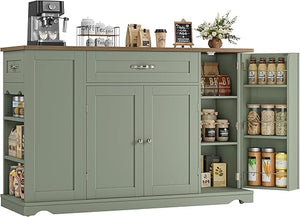 Kitchen Island Cart with Storage on Wheels