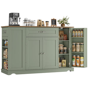 Rolling Kitchen Island Cart with Storage