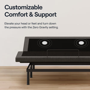 Adjustable Bed Base with Massage, Zero Gravity & USB Ports