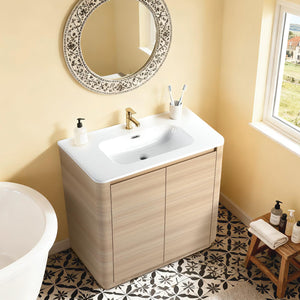 Freestanding Bathroom Vanity with Ceramic Sink