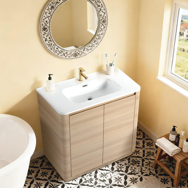 Freestanding Bathroom Vanity with Ceramic Sink