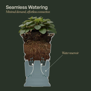 24-Inch Self-Watering Tall Planter, 2-Pack – Indoor & Outdoor