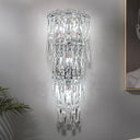 Crystal Wall Sconce Light Fixture – 3-Tier E12 Dimmable Indoor Wall Lamp