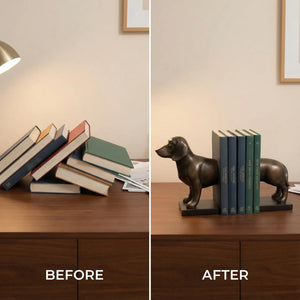 Dachshund Figurine Bookends