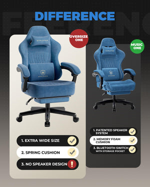 Big and Tall Gaming Chair with Footrest