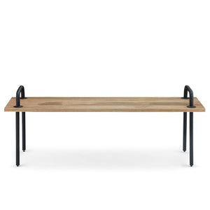 Mango Wood Industrial Entryway Bench